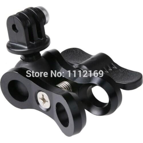 Double Socket Arm Mount with 1 inch Rubber Ball Adapter for Gopro