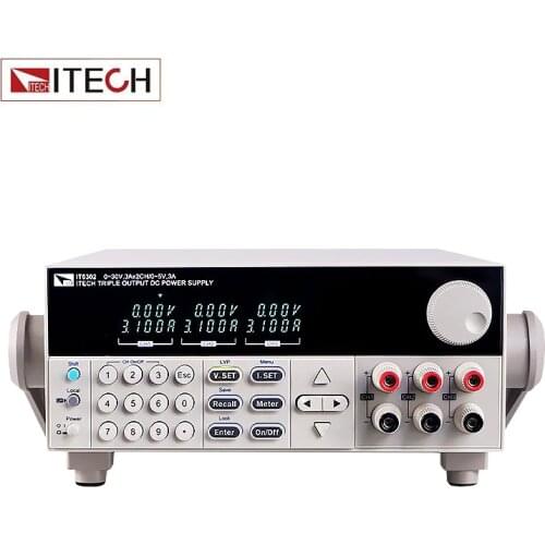 ITECH IT6302 3 Channel Programmable DC Power Supply 30V/3A/90W*2CH 5V/3A/15W*1CH
