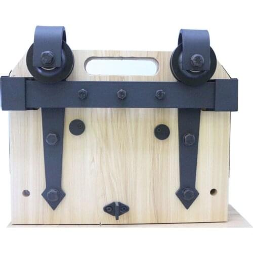 Chinese supplier factory stainless steel black color hanging system wooden door roller hanging door rollers