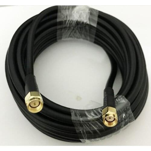 RG58 Coaxial Cable SMA Male to RP-SMA Male Plug connector Adapter 50-3 Coax Cable 50ohm 50cm 1/2/3/5/10/15/20/30m