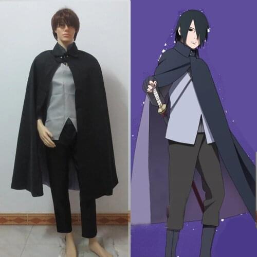 Japanese Anime Boruto Naruto The Movie Uchiha Sasuke Cosplay Costume Customized Uniform Suit