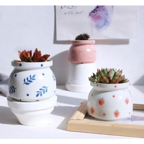Macetas decorativas Succulent plant ceramic pot Mini flowerpot garden accessories vasi per piante flower pots balcony doniczka