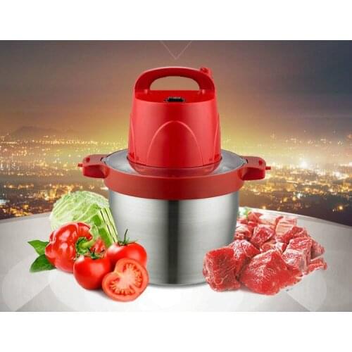 Meat Grinders Minced meat machine commercial household electric stainless steel large capacity 5L chopped pepper raw ginger