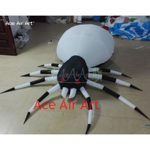 Top sale inflatable Halloween spider replica,led pop up spider model for Halloween yard decoration