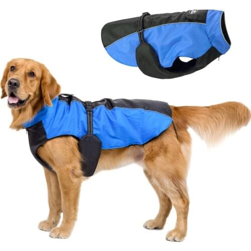 New Pet Large Dog Clothes Winter Warm Dog Rain Jackets Reflective Breathable Dog Sportswear Size XXXL-5XL