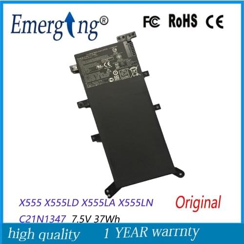 Original 7.5V 37Wh Laptop Battery for ASUS X555 X555LA X555LD4210 X555LN A555L C21N1347 2ICP4/63/134