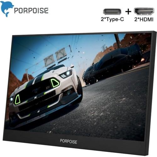 PORPOISE Portable lcd hd monitor usb type c HDMI-compatible for laptop,phone,xbox,switch and ps4 portable gaming monitor