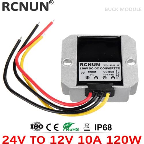 24V to 12V 5A 8A 10A Reliable DC DC Converter Step Down Voltage Regulator 24 volt to 12 volt Buck Module for Cars Solar RoHS CE