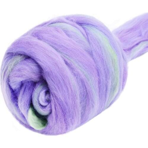 Imzay 3.53oz Wool Roving Yarn, 100% Pure Wool, Chunky Yarn, Spinning Wool Roving For Needle Felting Wet Felting（multicolor06