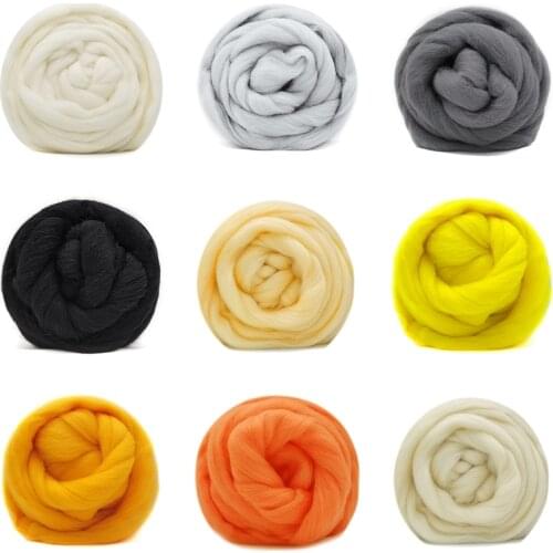Merino Wool 10g (9 Colors) 19 Microns Super Soft Needle Felting Wool Roving Wool Felt Wool Sheep Wool for Needle Felting Kit
