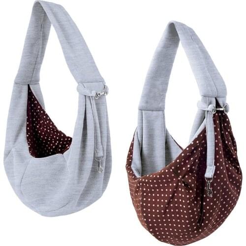 Pet Sling Dog Cat Puppy Small Animal Carrier Candy Pattern 100% Cotton Pet Shoulder Bag Carriers Puppy Pouch