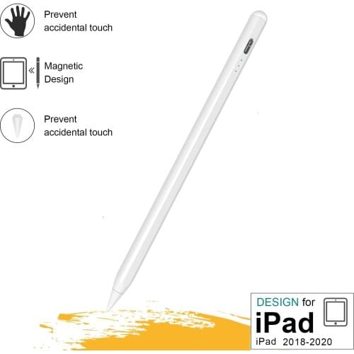 New Apple Pencil iPad Tilt Pressure Sensitive Pen Magnetic Absorbing Anti-Mistaken Stylus Pen Battery Display Stylus