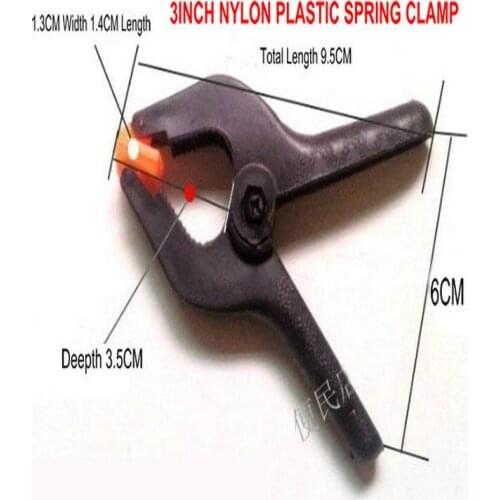 HEAVY DUTY 10PCS 3 INCH Two-Tone Nylon Plastic Spring Clip, Spring Clamp, Woodworking Clamp With Movable Tips, A Shape