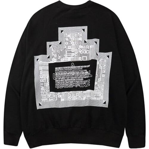 Chao brand CAV EPMT straight jet round neck sweater CE C.E casual hip hop Pullover