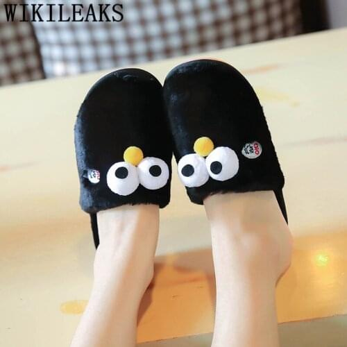 Winter Warm Slippers Half Shoes For Ladies Slippers Bedroom Shoes Fashion Mules Shoes Women Plush Room Woman Slippers House Buty