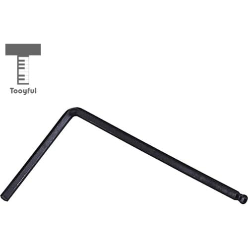 Tooyful Metal Neck Hexagonal Wrench 5mm Ball End for Electric/Acoustic Guitar Luthier Tool Black