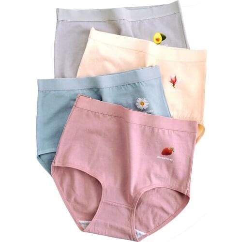 Menstrual Period Panties Leak Proof High Waist Warm Physiological Pants Cotton Ladies Female Lengthen Briefs Women Underwear3pcs