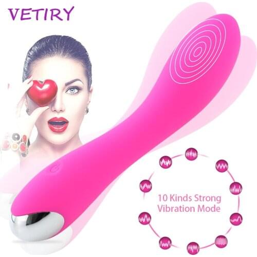 VETIRY Dildo Vibrator 10 Speed Magic Wand G-spot Massage Clitoris Vagina Stimulator Sex Toys for Women Female Masturbator