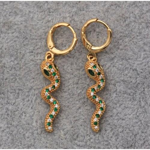 Dangle Drop Earrings Cubic Zirconia Animal Copper Earring For Women Fashion Jewelry Accessories Wedding Anniversary Gift