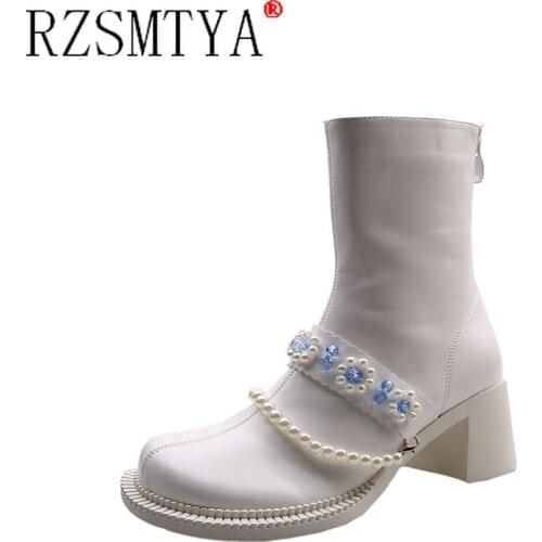 2021 High Quality Luxury Brand Women Boots Crystal Embellished Shoes Ankle Boots Platform Shoes Women Runway Chelsea Boots Desig