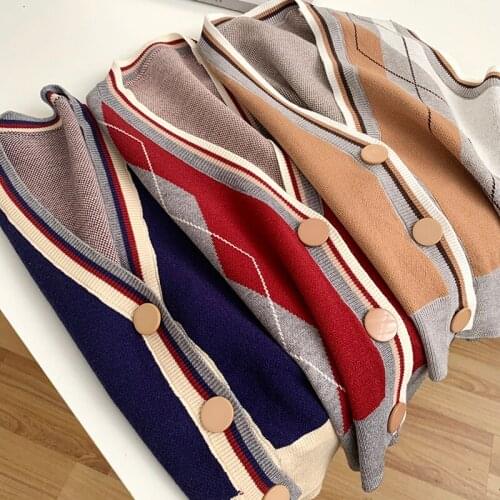 Knitted Vest Womens Spring And Autumn New Versatile Sweater Vest Loose Korean Short Sleeveless Vest