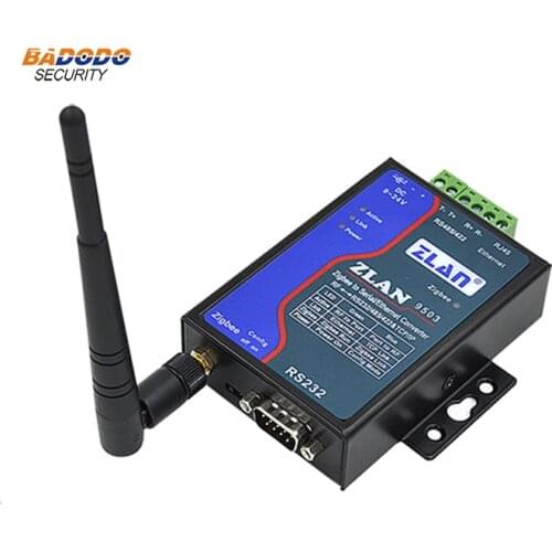 ZLAN9503 Ethernet TCP/IP serial port RS232/485/422 to Zigbee Converter server device 2km distance industrial Data Transmission