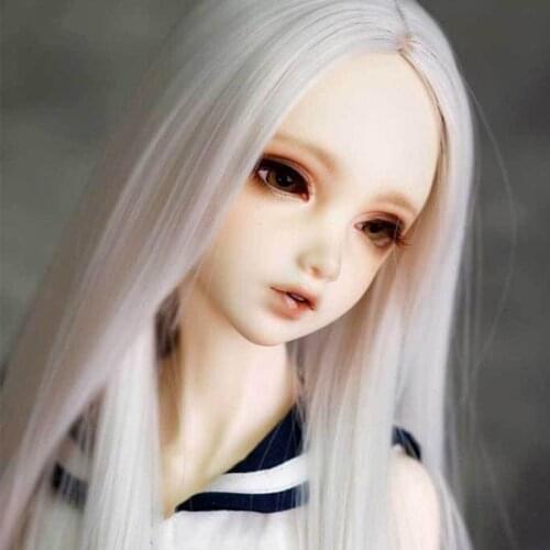 1/3 1/4 1/6 1/8 Bjd Wig High Temperature Straight White Colors Bjd hair MSD SD Yosd For BJD Doll