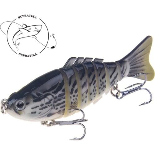 1Piece 10cm 16g 7 Segments Wobblers Crankbait With 2 Hooks Sea Fishing Bait Lifelike Minnow Lure Hard Bair Pesca Jigging