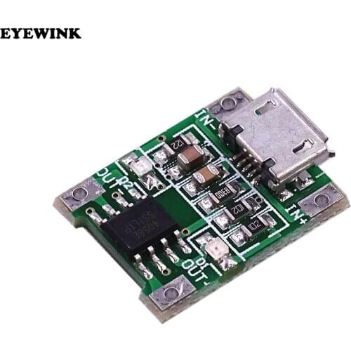 100PCS 1A lithium battery protection board charging module TP4056 with protection one plate module