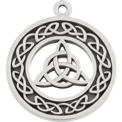 Antique Silver Plated Zinc Alloy Metal Irish Religious Knot Pendants Wicca Jewelry Drop Ship Factory Directly Selling
