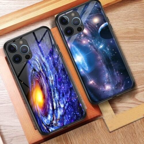 Case for iphone 11 High Quality Black Phone Case Tempered Glass Cover Hard For iphone 11 12 Pro Max X XR XS Max 8 7 6 6s plus