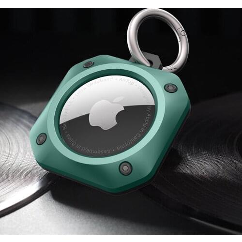 Compatible with Apple AirTag Case Keychain tpu + pc Skin Protector Cover for Accessories Key-Ring Dog or Cat Collar Finder GPS