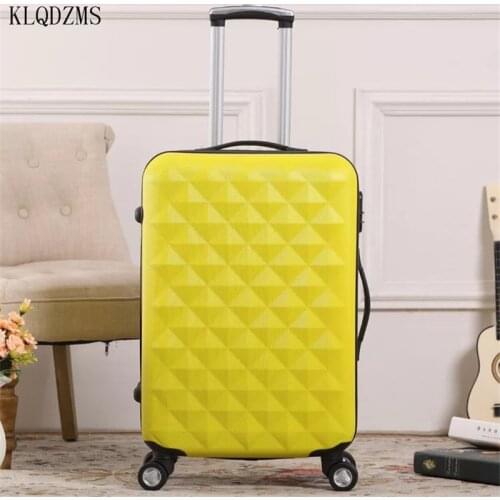 KLQDZMS 20/24/28inch New Korean ABS+PC Rolling Luggage Spinner Business brand Suitcase Wheels Carry Ons Travel Bags