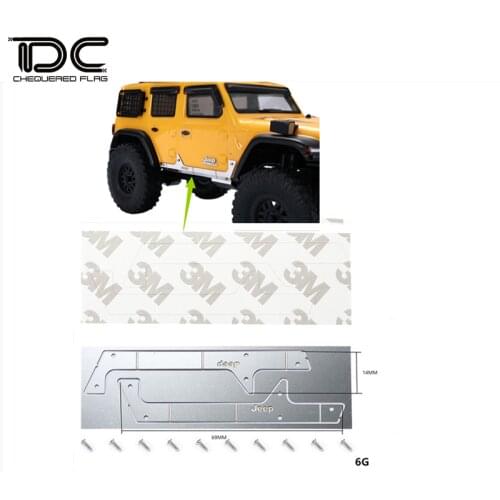 DJ 1/24 Axial SCX24 Side Door Imitation Skateboard Metal Wrangler JEEP RC Car Upgrade Accessories carro de control remoto