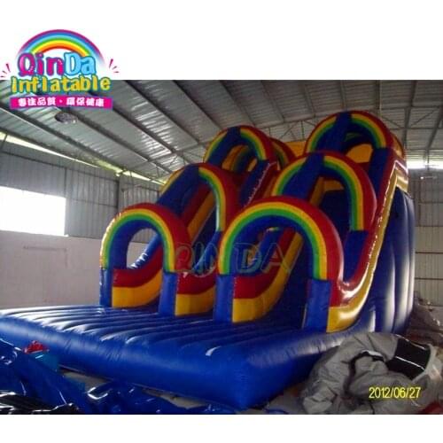 Double lane Inflatable Dry Slide Giant Inflatable Slide