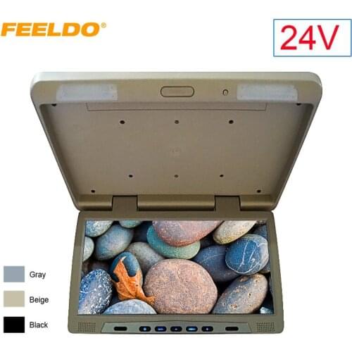 FEELDO 19" Roof Mounted LCD Bus Monitor Car Bus Flip Down TFT LCD Monitor with IR Transmitter DC24V #FD-1297