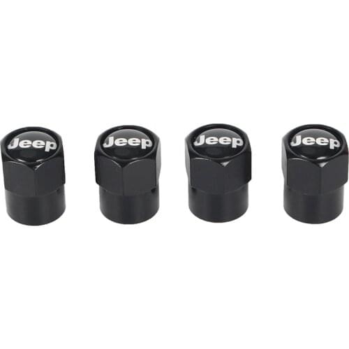 4PCS Car Wheel Tire Valve Caps Dust Cover for Jeep Ranegade Patriot Wrangler Grand Cherokee Copass Trail Hawk Rubicon Accessorie