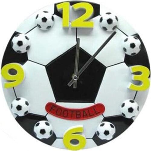 Creative Football Living Room The Bedroom Wall Clock Fashion Modern Clocks Decoration Clock Mute Wall Clock Gift Digital 25X03