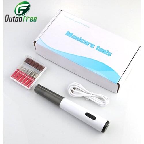 1 Set Professional Electric Manicure Machine USB Charging Nail Drill Pen Pedicure File Polish Shape Tool Nail Art Feet Care
