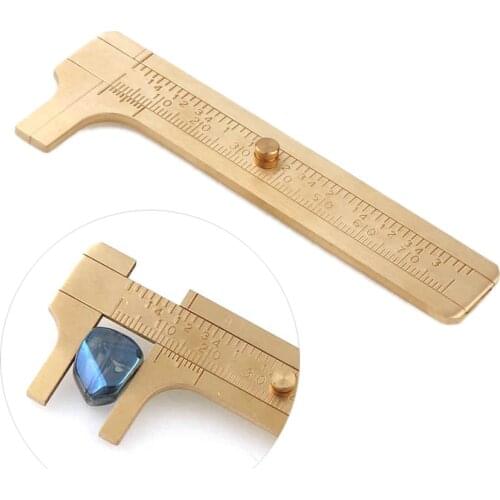 Double Scale Mini Wenwan Calipers Vernier Caliper Lettering Jewelry Tools Length 10cm Portable Pocket Copper Ruler