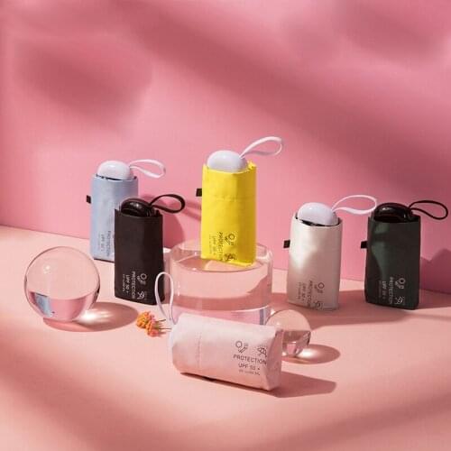 Mini Folding Umbrella Small Pocket Anti UV Paraguas Sun Umbrella Five-Folding Waterproof Portable Travel Portable Umbrellas