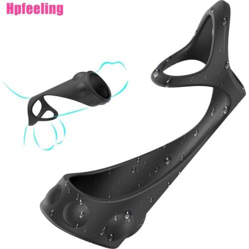 Male Silicone Penis Ring Delayed Ejaculation Glans Stimulator Enlargement Dick Extender Cock Ring Sex Toys For Men Reusable