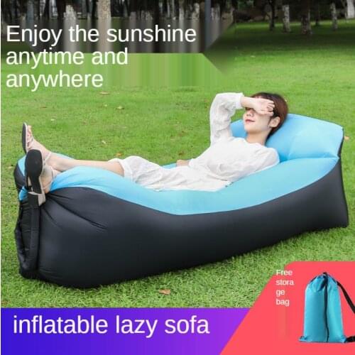 Pillow Type Inflatable Sofa Spot Outdoor Portable Lazy Air Sofa Foldable Inflatable Bed Sleeping Bag