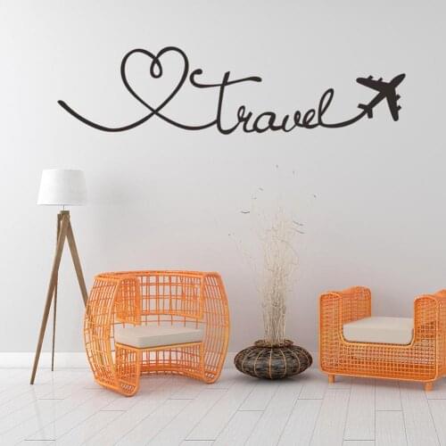 Wall Sticker Attractive Self-adhesive PVC Travel Theme Wallpaper for Bedroom Kids Room Decoration Vinyl Stickers Bedroom Decals
