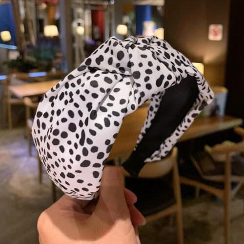Dots Knot Hairbands Women Vintage Wide Headband Hair Accessories Girls Sweet Headbands Head Hoop High Quality Korean Hair Band