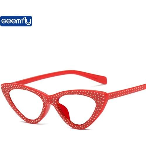 Seemfly Sexy Cat Eye Reading Glasses Women Fashion Diamond Presbyopic Eyewear Ultralight With Diopter +1.0 1.5 2.0 2.5 3.0 3.5