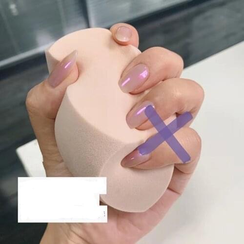 Pink Makeup Sponge Concealer Smooth Cosmetic Powder Puff Cut Shape Foundation Bevel Make Up Blender Wet And Dry Dual Use Tool