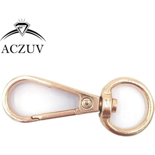 Light Gold 100pcs 40mm 48mm Swivel Lobster Clasps Snap Hooks Plate Buckles for Keychains Purse Chain DIY Findings BBSC005