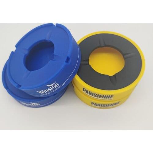 THREE LIVES hot sale silicone ashtray home use KTV restaurant use ashtray reusable round ashtray dustproof with hat ashtray