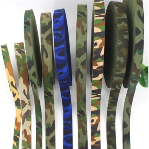 Military Green camouflage polyester cotton canvas Webbing Ribbon dog Belt Strap Garments Accessoires A07